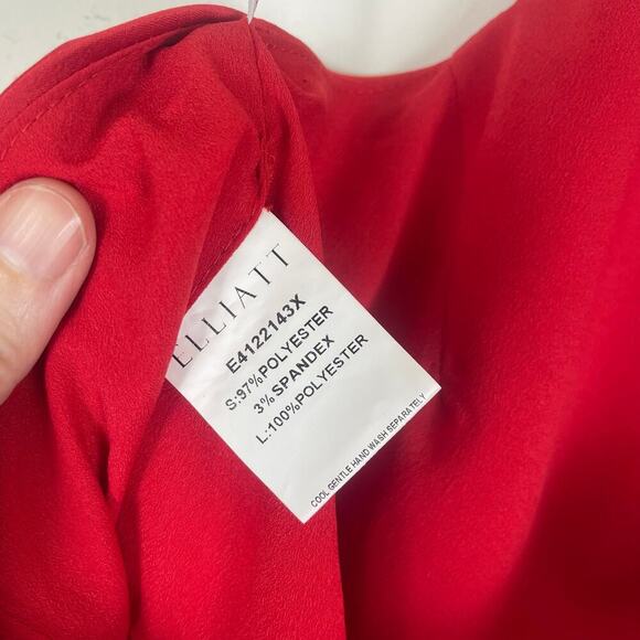 ELLIATT Red Halter Blouse Backless Size Large - Picture 5 of 6
